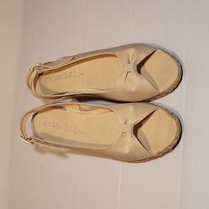 Cabrizi Slingback Wedge Sandal Size 8.5